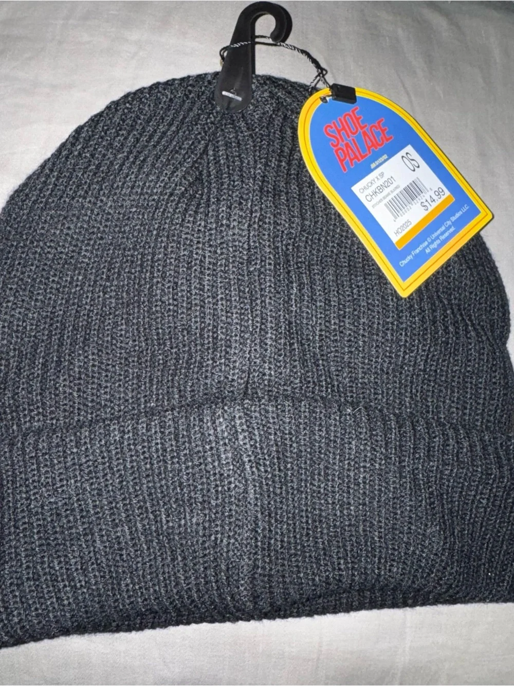 Black Chucky Beanie with Red Claw Stitching
